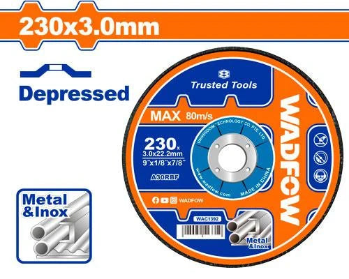 WADFOW 115mm Flat Abrasive Metal Cutting Disc WAC1392 Wadfow
